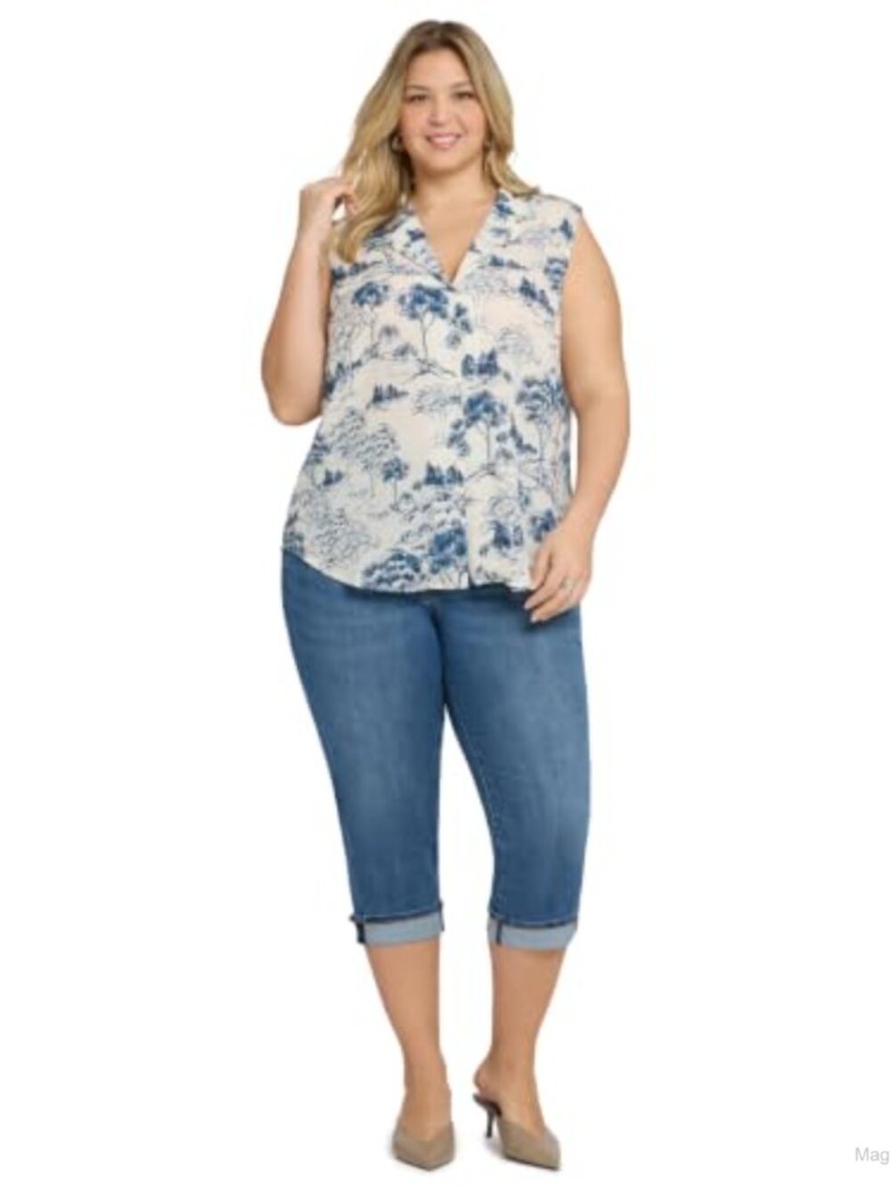 NYDJ Marilyn Crop Jeans COOLMAX Stretch Straight Cropped 21 Inseam